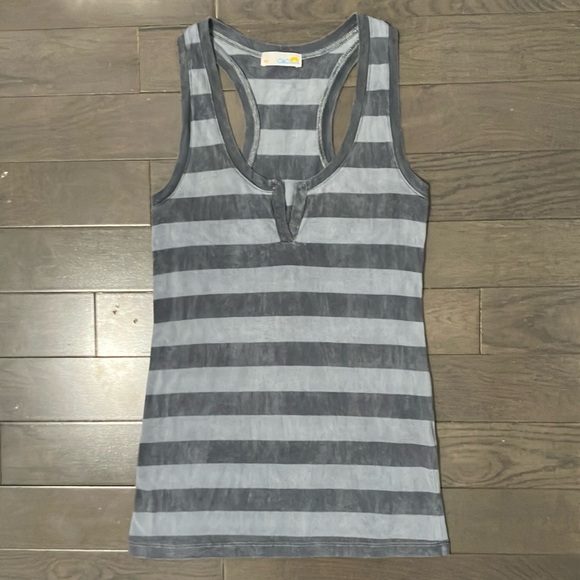 C&C California Tops - C&C California Striped V-Neck Racerback Tank Top Size XS